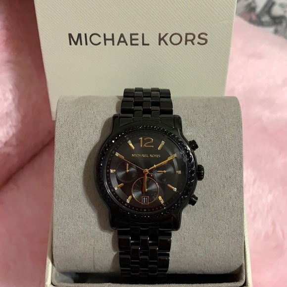 MK Baisley Chronograph Black Dial Black Watch main image 12